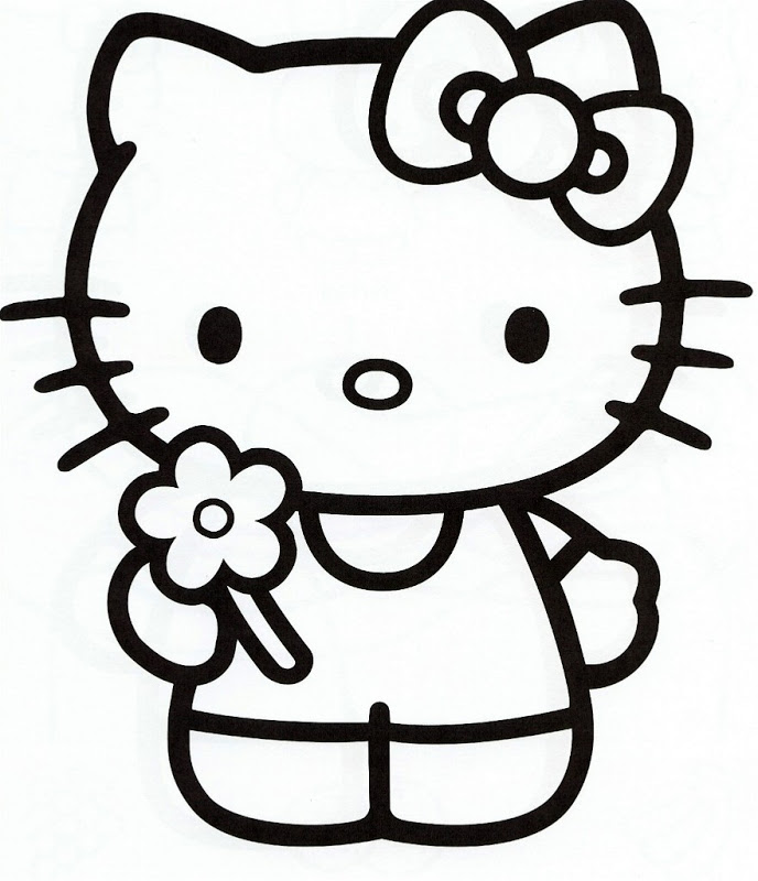 Plansa de colorat cu Hello Kitty 97 126